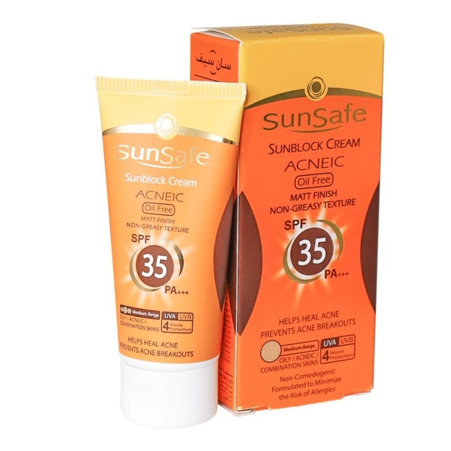 ضد آفتاب SPF35 رنگی فاقد چربی سان سیف